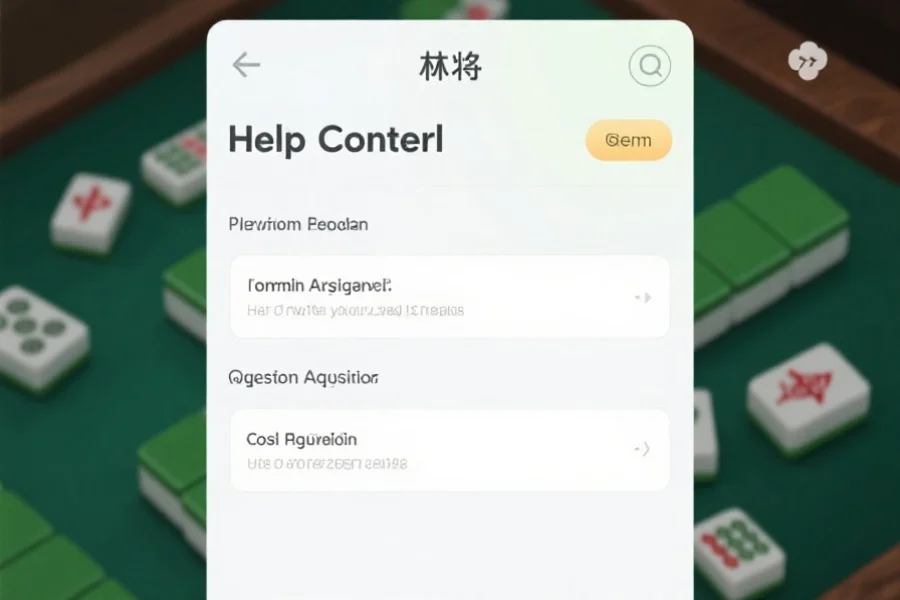 麻将游戏帮助中心界面